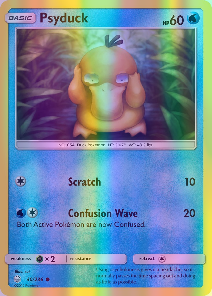 Psyduck - 040/236 (CEC) Common - Near Mint Reverse Holofoil