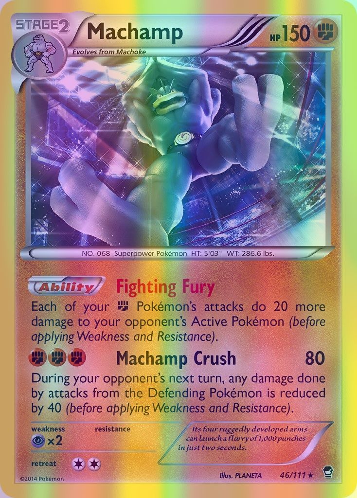 Machamp - 046/111 (FFI) Holo Rare - Near Mint Reverse Holofoil