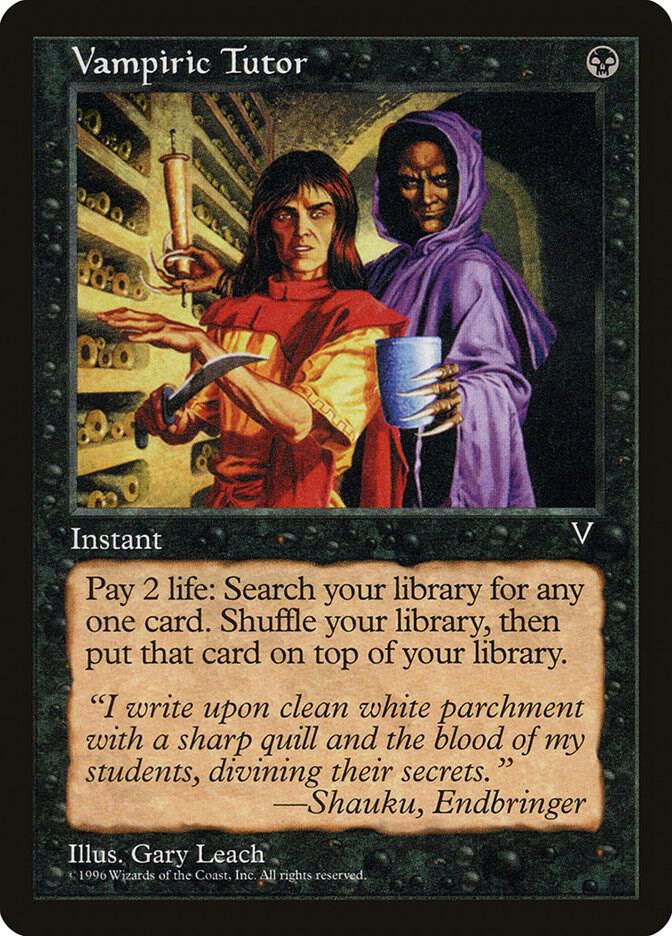 Vampiric Tutor (VIS-R) Moderate Play