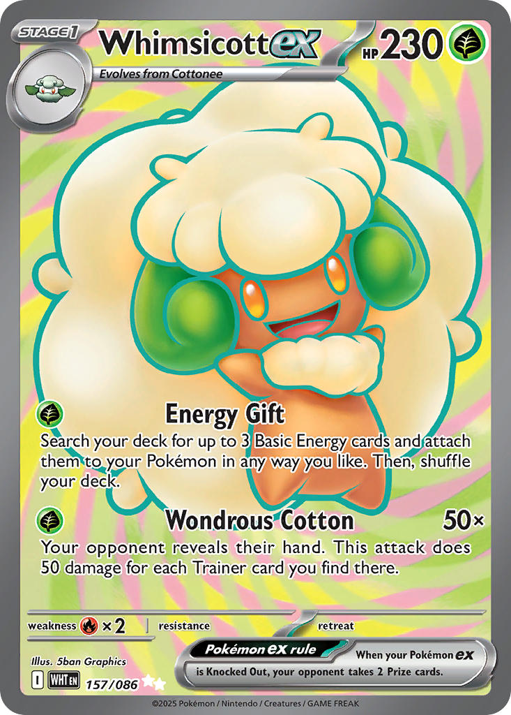 Whimsicott ex - 157/086 (WHT) Ultra Rare