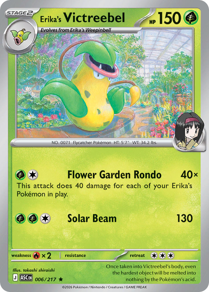 Erika's Victreebel - 006/217 (ASC) Rare