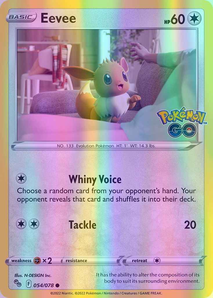 Eevee - 054/078 (PGO) Common - Near Mint Reverse Holofoil