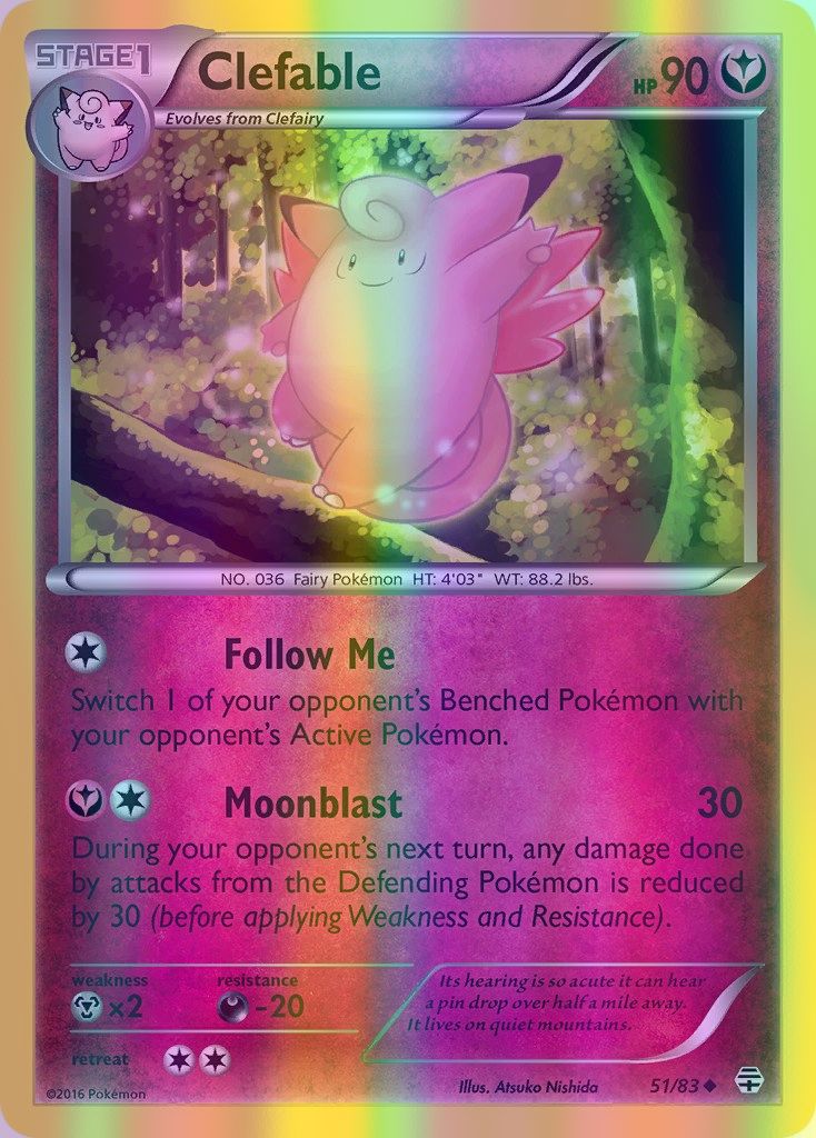 Clefable - 051/083 (GEN) Uncommon - Near Mint Reverse Holofoil