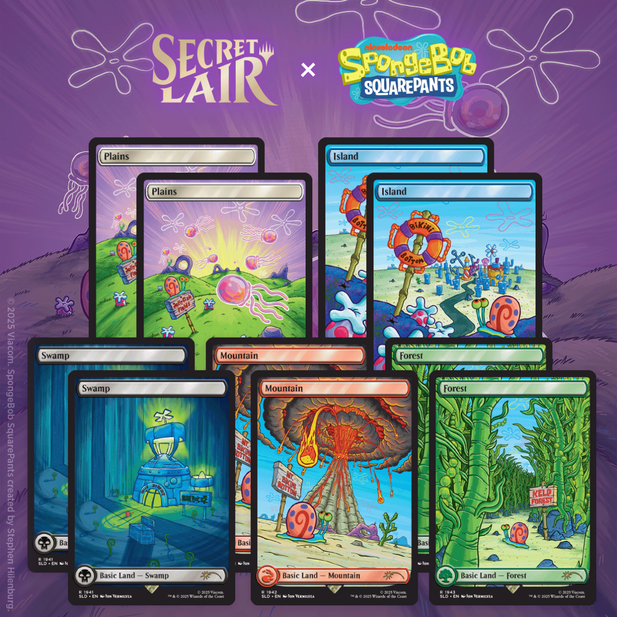 MTG: Secret Lair x SpongeBob SquarePants: Lands Under the Sea