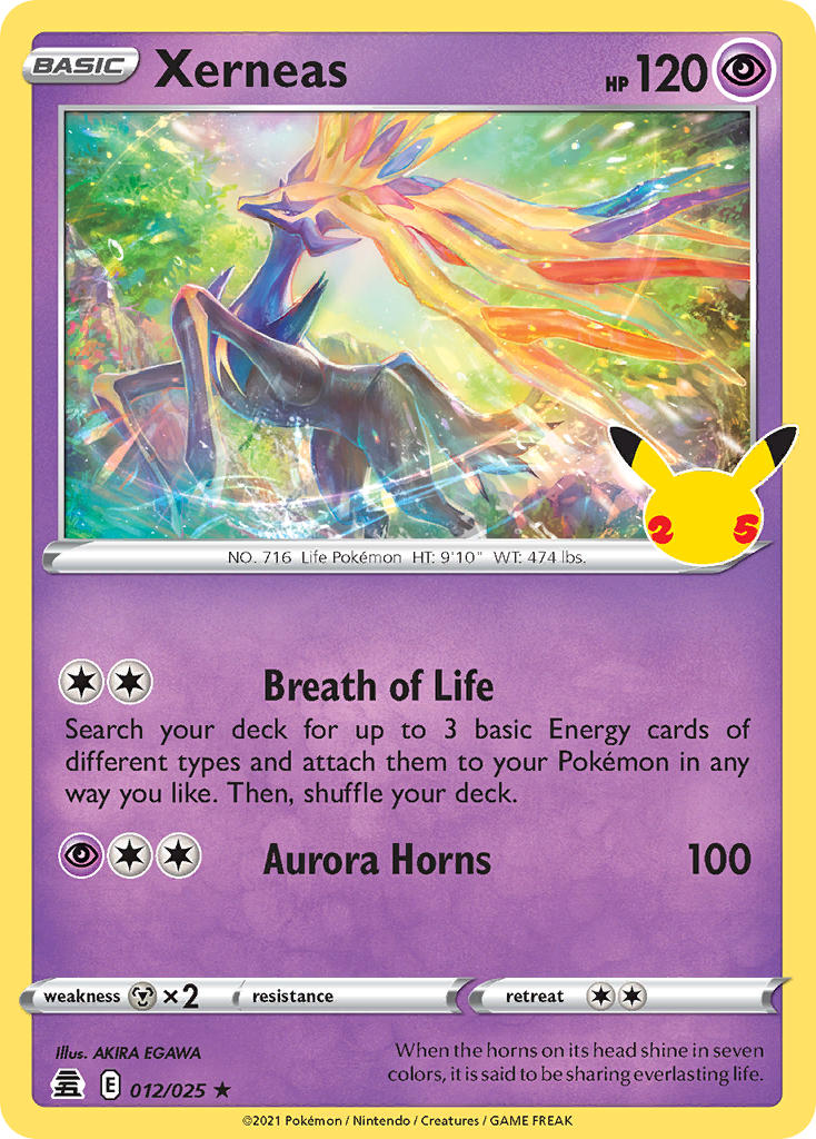 Xerneas - 012/025 (CLB) Holo Rare - Near Mint Holofoil