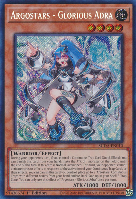 Argostars - Glorious Adra (SUDA-EN010) Secret Rare - Near Mint 1st Edition