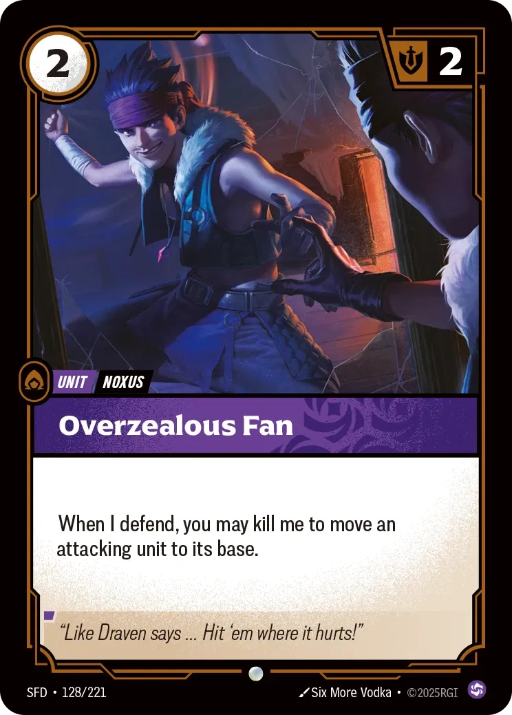 Overzealous Fan - 128/221 (SFD) Common