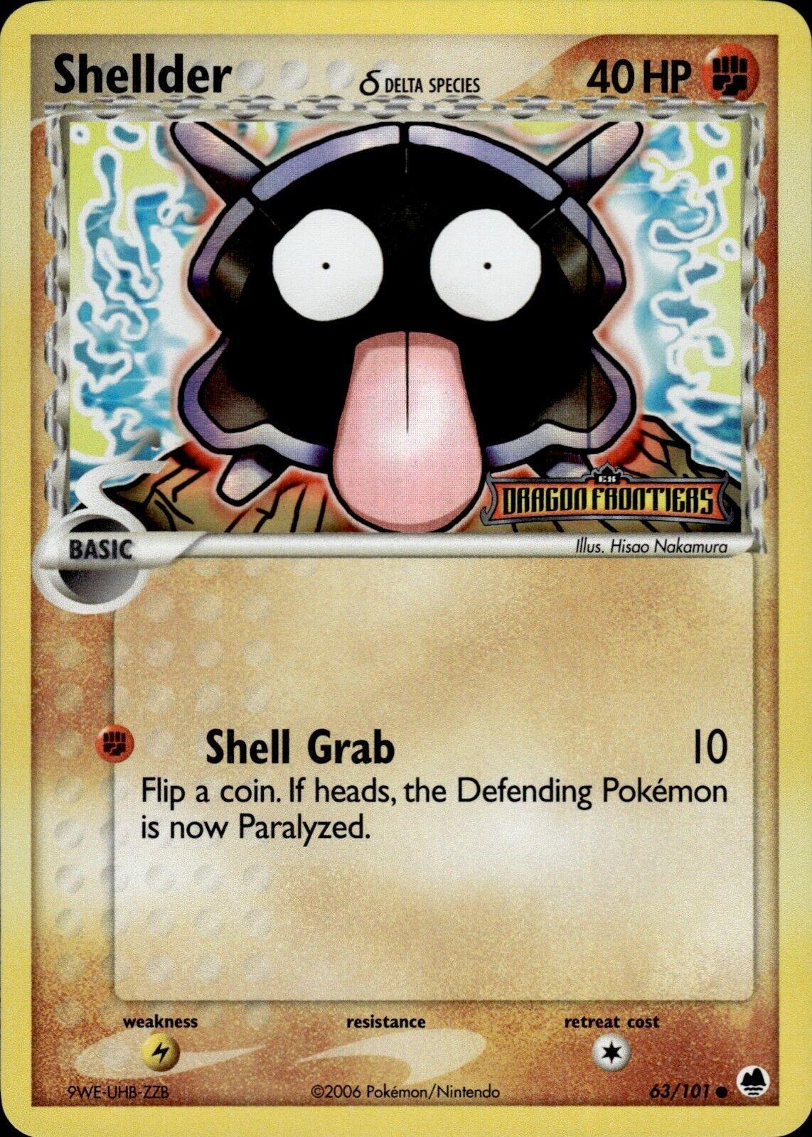 Shellder - 063/101 Delta Species - Near Mint Holofoil Stamped