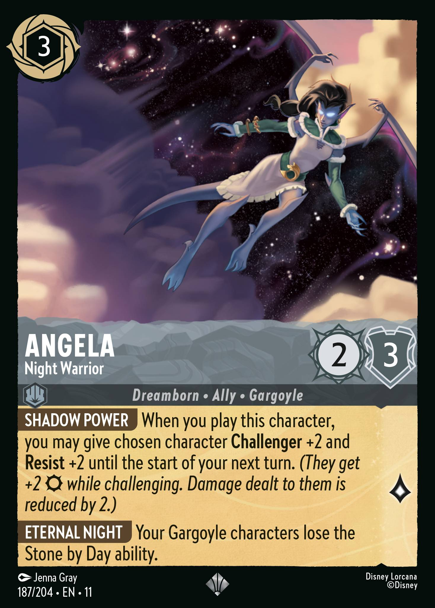 Angela - Night Warrior (187/204 - Winterspell) Super Rare