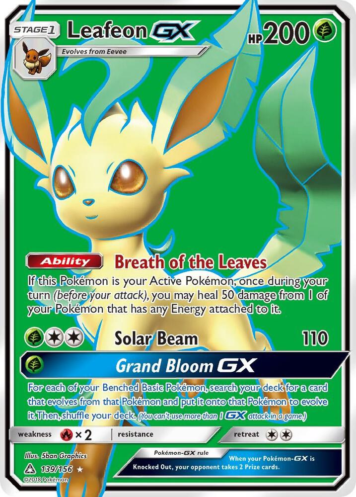 Leafeon GX - 139/156 (UPR) Ultra Rare - Near Mint Holofoil
