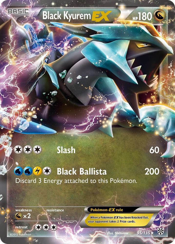 Black Kyurem EX - 95/135 (PLS) Ultra Rare - Light Play Holofoil