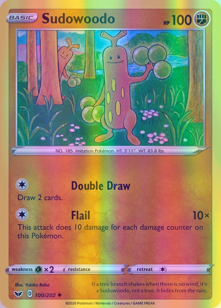 Sudowoodo - 100/202 (SWSH01) Uncommon - Near Mint Reverse Holofoil