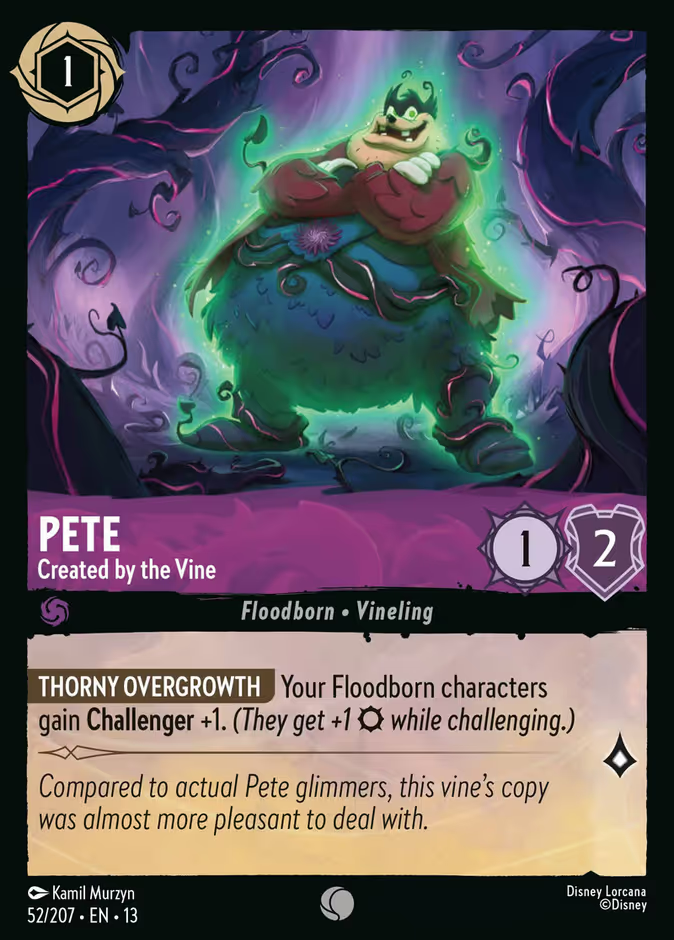 Pete - Created by the Vine (052/204 - Attack of the Vine!) Common