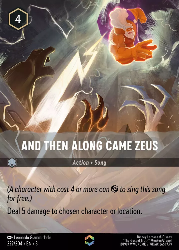And Then Along Came Zeus (Alternate Art) (Into the Inklands 222/204) Enchanted - Near Mint Holofoil