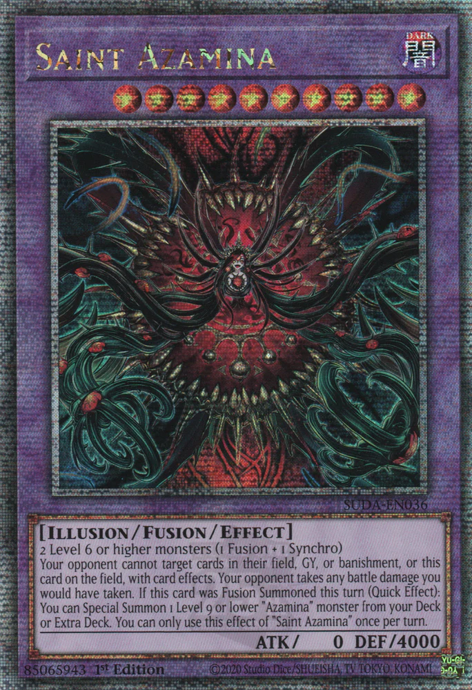 Saint Azamina (SUDA-EN036) Quarter Century Secret Rare - Near Mint 1st Edition