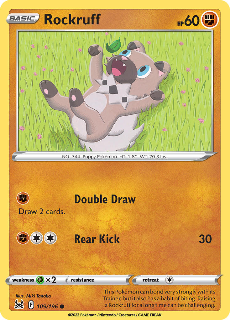 Rockruff - 109/196 (SWSH11) Common - Near Mint