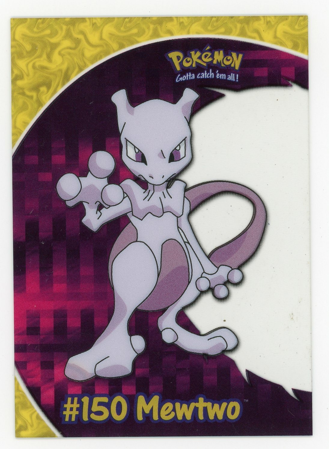 Mewtwo (150) 2000 Topps Pokemon Blue Logo Clear Card
