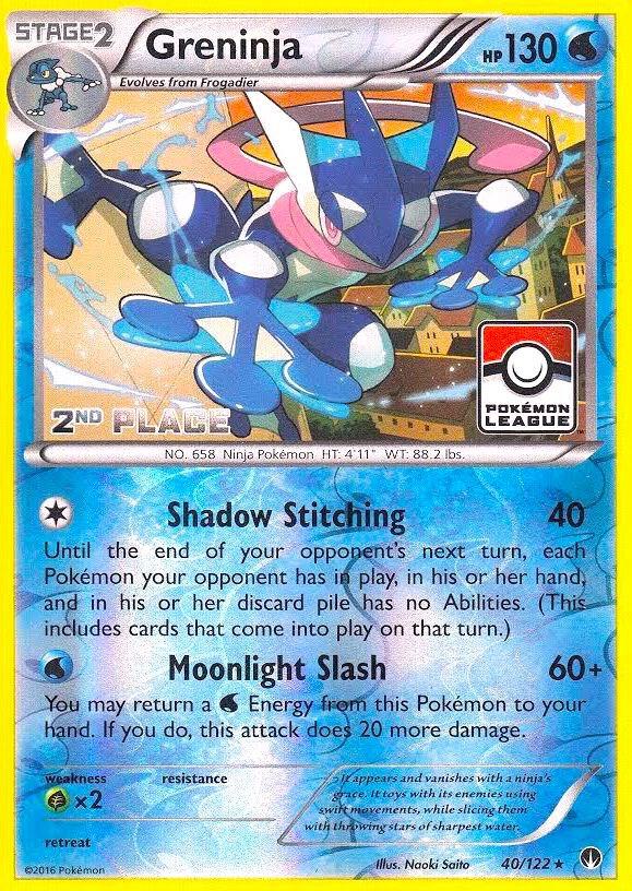 Greninja - 2nd Place - 040/122 (BKP) Promo - Light Play
