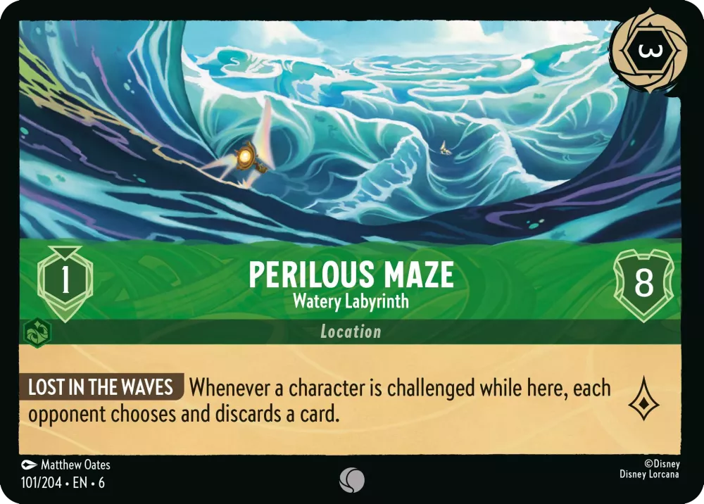 Perilous Maze - Watery Labyrinth (Azurite Sea 101/204) Common - Near Mint
