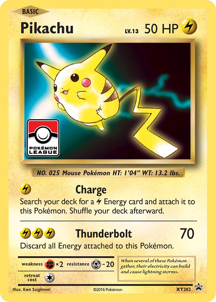 Pikachu (League Promo) - XY202 (XY:PR) Promo - Near Mint Holofoil