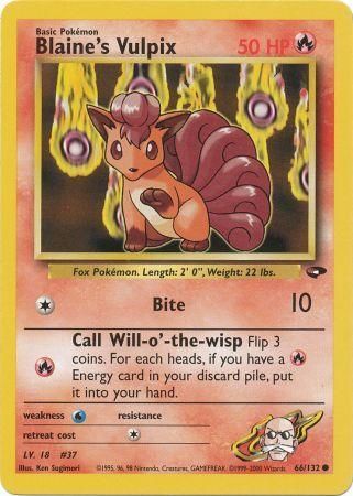 Blaine's Vulpix - 66/132 (G2) Common - Light Play Unlimited