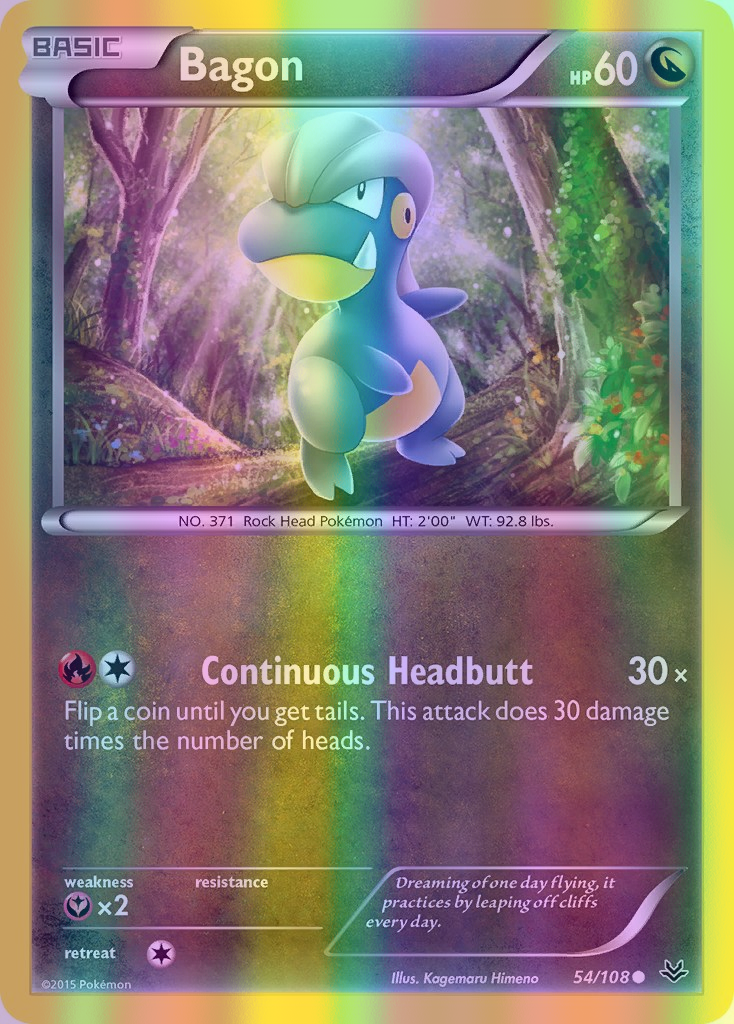 Bagon - 054/108 (ROS) Common - Near Mint Reverse Holofoil