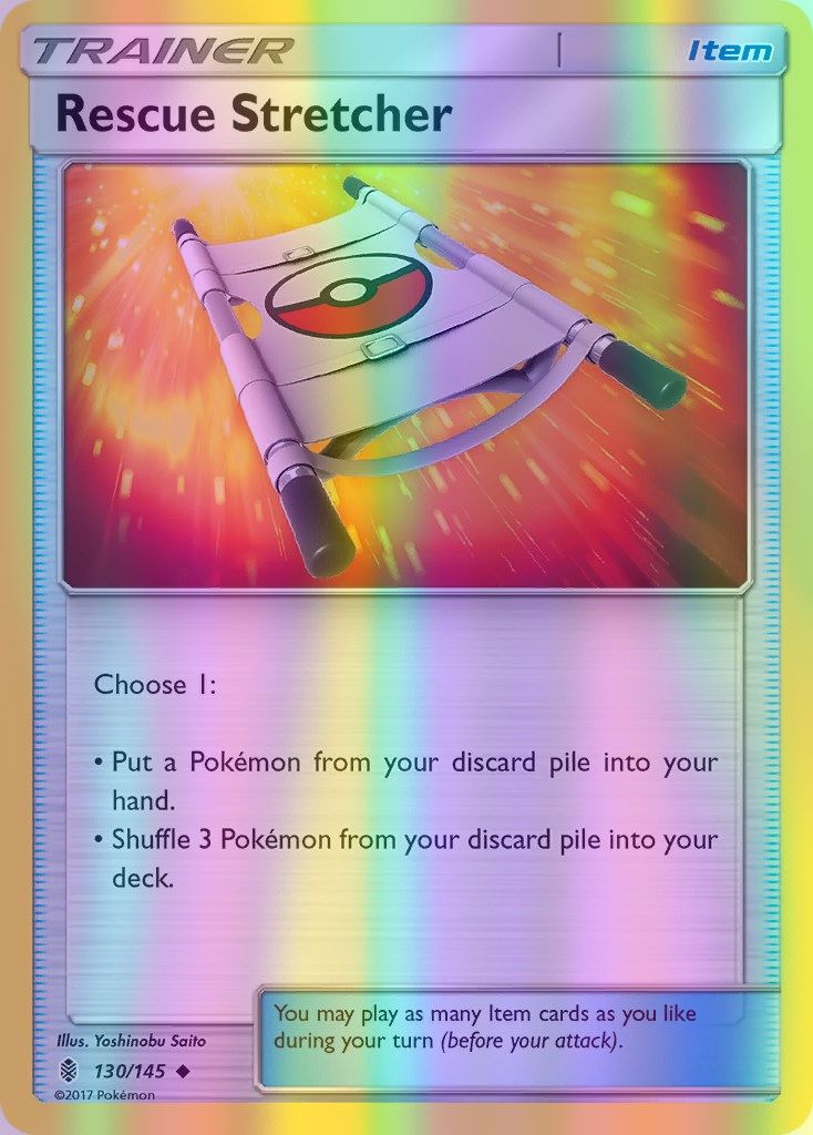 Rescue Stretcher - 130/145 (SM:GRI) Uncommon - Near Mint Reverse Holofoil