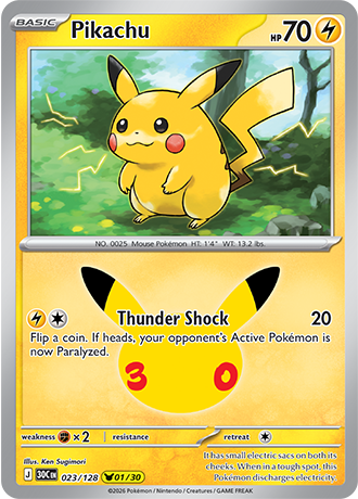 Pikachu - 023/128 (30C) Pikachu Rare
