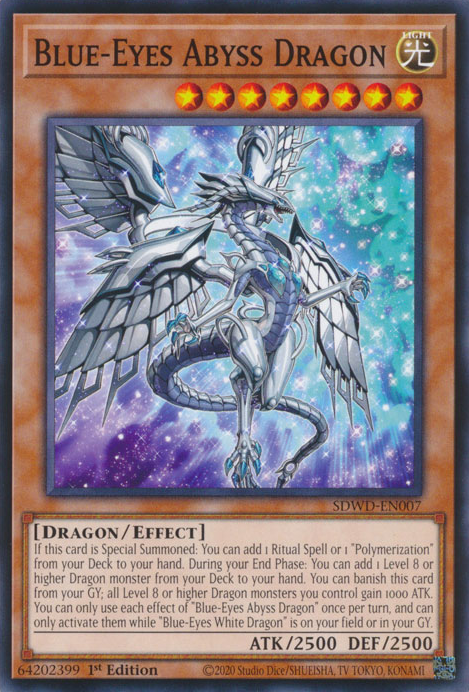 Blue-Eyes Abyss Dragon (SDWD-EN007) Common - Near Mint 1st Edition