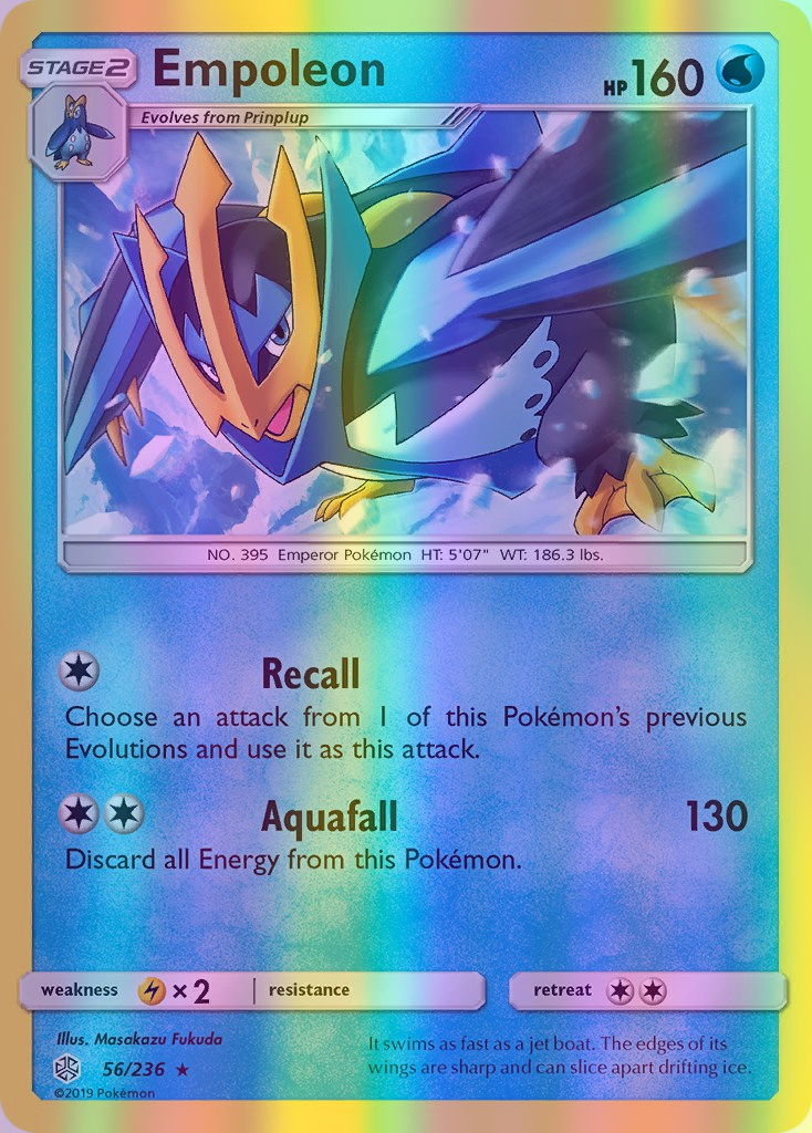 Empoleon - 056/236 (CEC) Rare - Near Mint Reverse Holofoil
