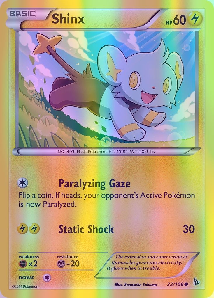 Shinx - 032/106 (FLF) Common - Near Mint Reverse Holofoil
