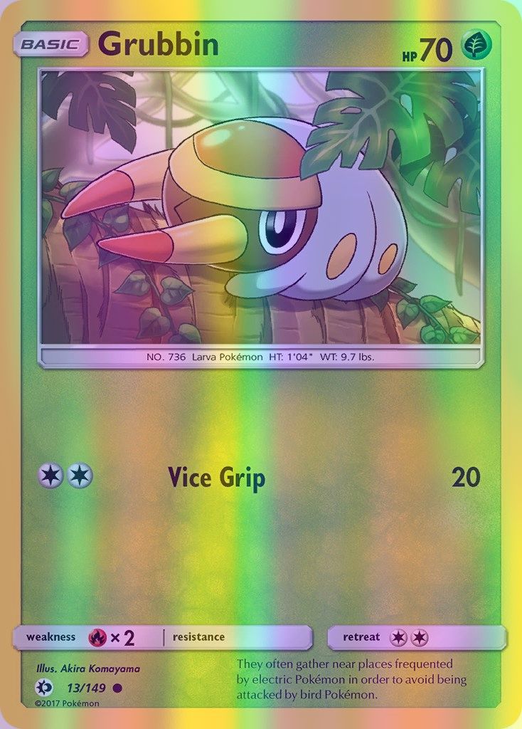 Grubbin - 013/149 (SM01) Common - Near Mint Reverse Holofoil