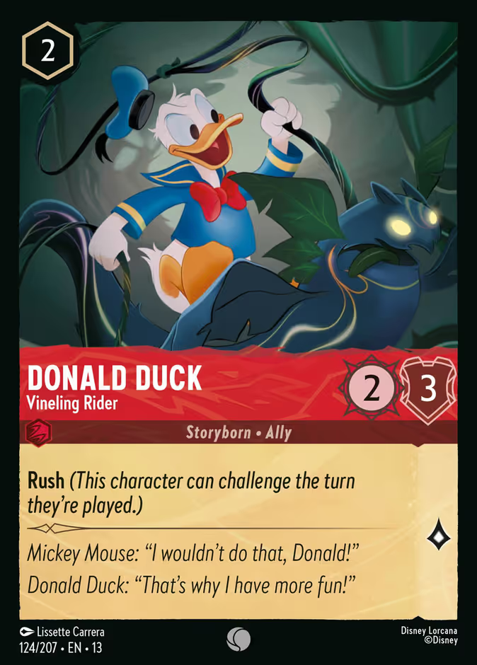 Donald Duck - Vineling Rider (124/204 - Attack of the Vine!) Common