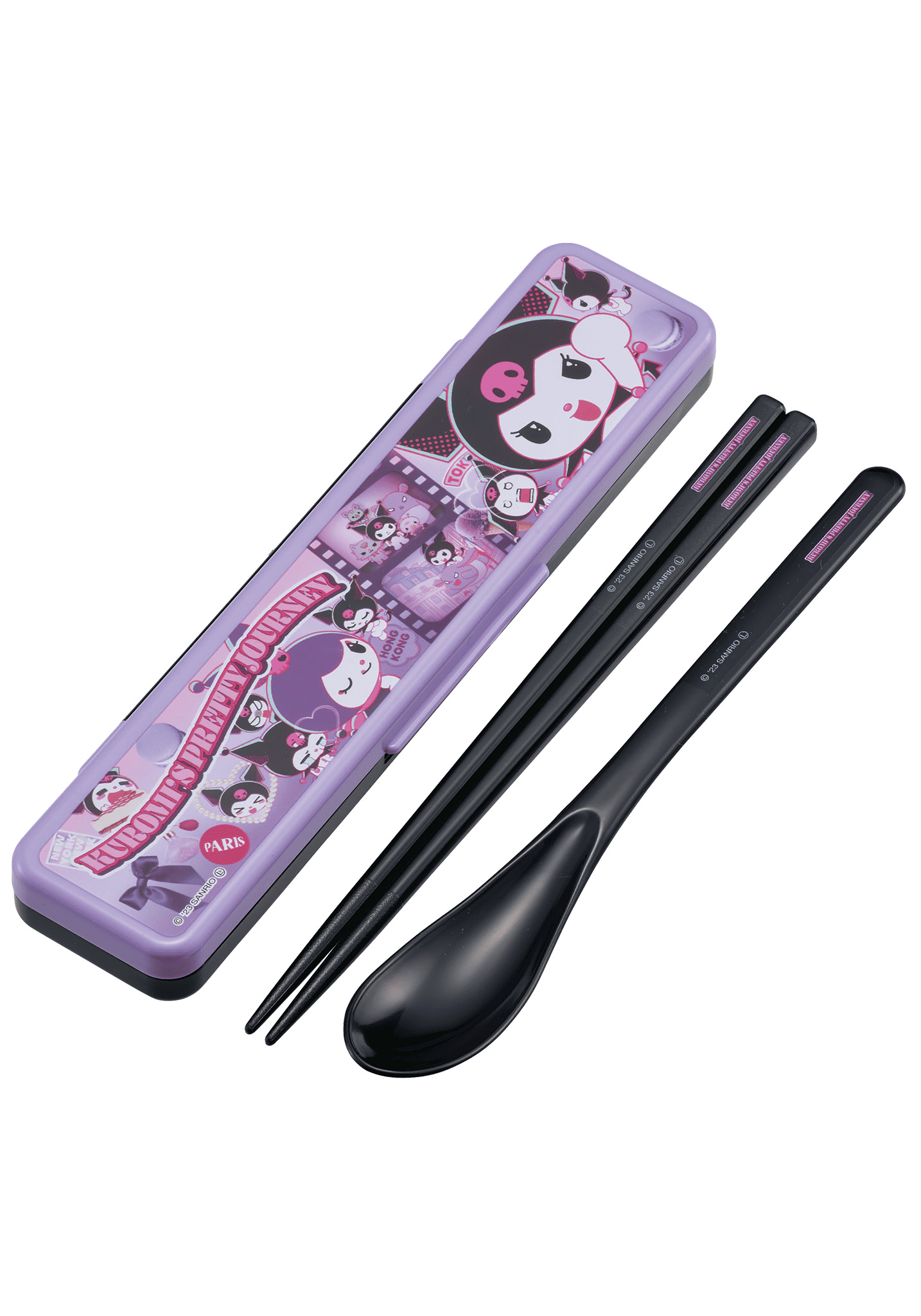 Kuromi Chopsticks and Spoon with Case (Kuromi’s Pretty Journey)
