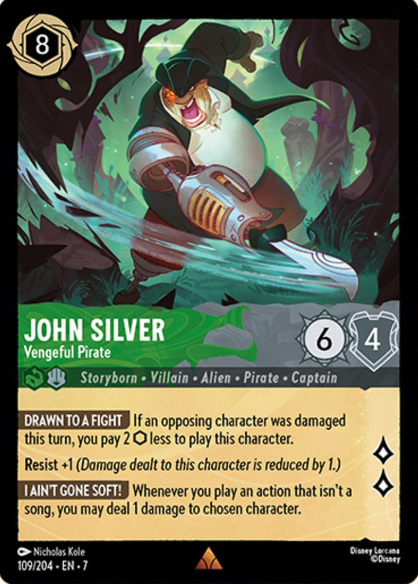 John Silver - Vengeful Pirate (Archazia's Island - 109/204) Rare