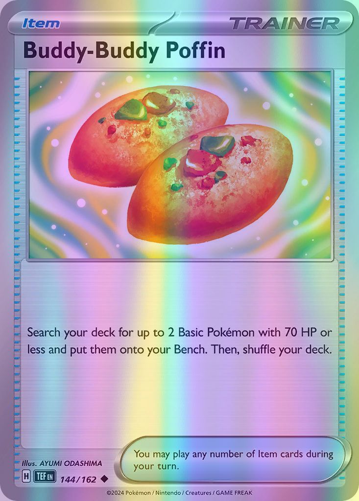 Buddy-Buddy Poffin - 144/162 (TEF) Uncommon - Near Mint Reverse Holofoil Buddy-Buddy Poffin - 144/162 (TEF) Uncommon - Near Mint Reverse Holofoil