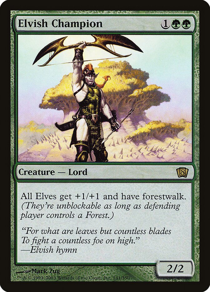 Elvish Champion (8ED-R-FOIL) Moderate Play