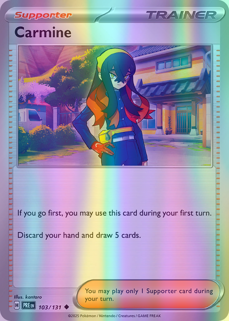 Carmine - 103/131 (PRE) Uncommon - Near Mint Reverse Holofoil