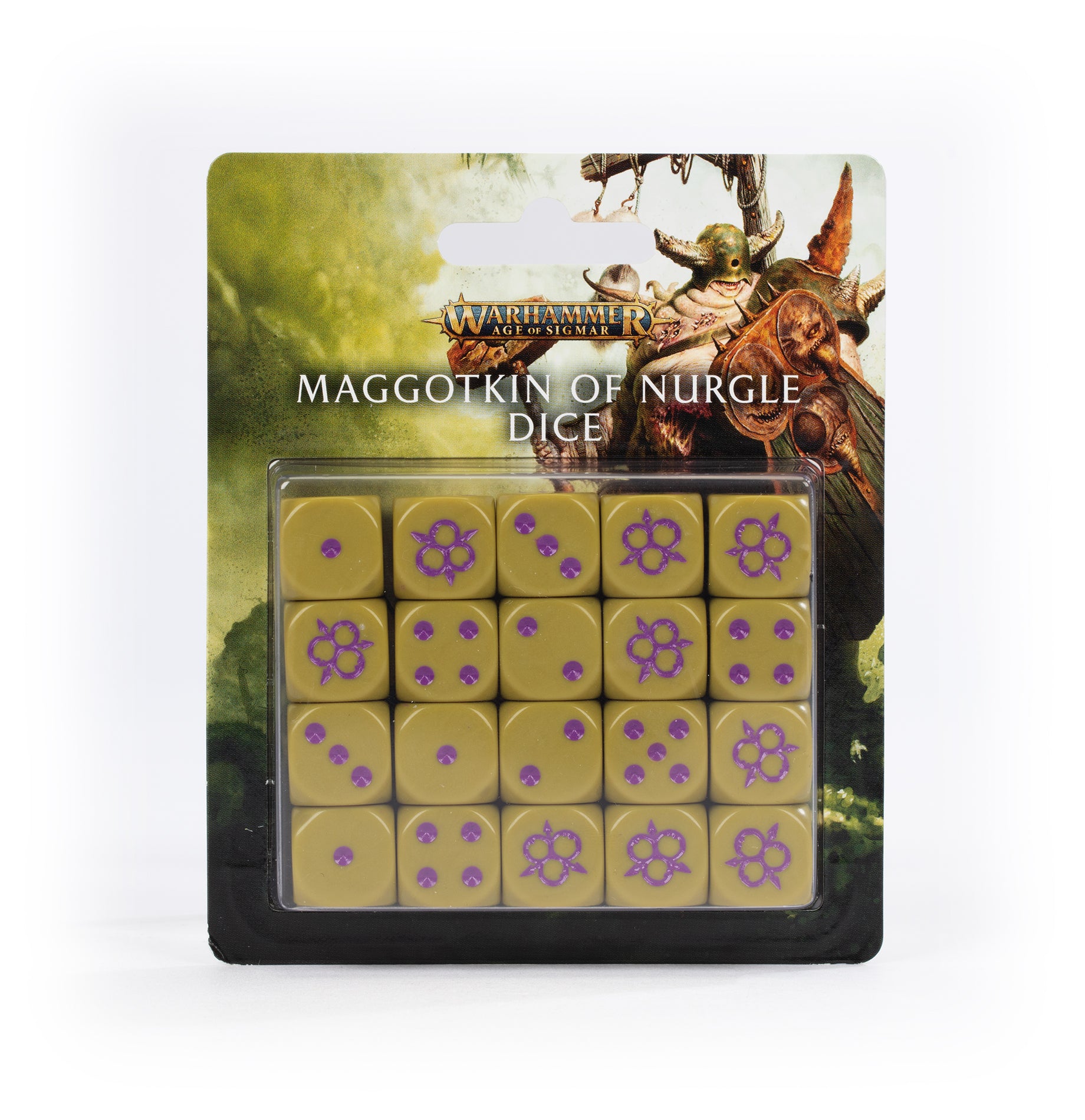 Citadel Hobby: Dice Set - Age of Sigmar: Chaos - Maggotkin of Nurgle (3rd) (OOP)