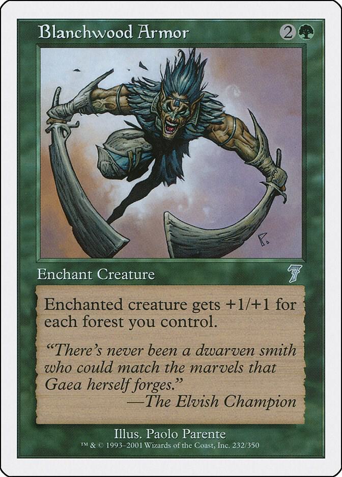 Blanchwood Armor (7ED-U-FOIL) Moderate Play