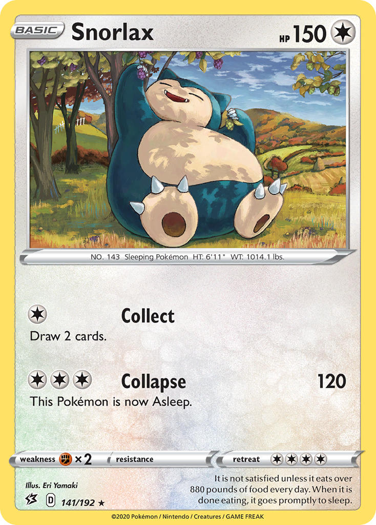 Snorlax - 141/192 (SWSH02) Rare - Near Mint