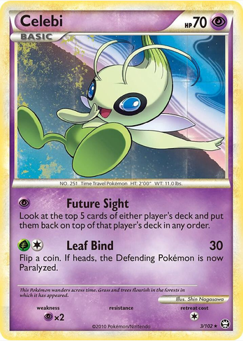 Celebi - 3/102 (TM) Holo Rare - Heavy Play Holofoil