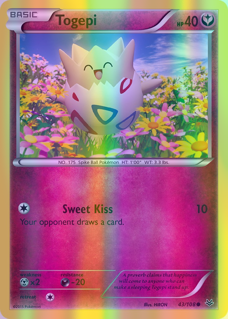 Togepi - 043/108 (ROS) Common - Near Mint Reverse Holofoil