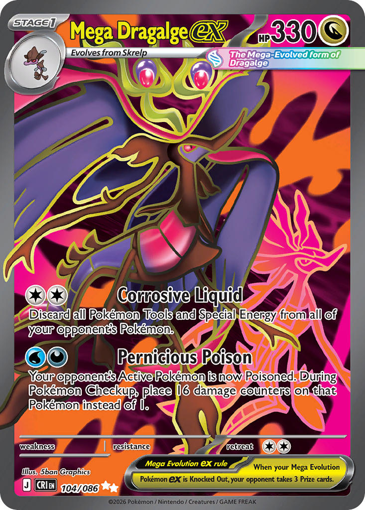 Mega Dragalge ex - 104/086 (CRI) Ultra Rare