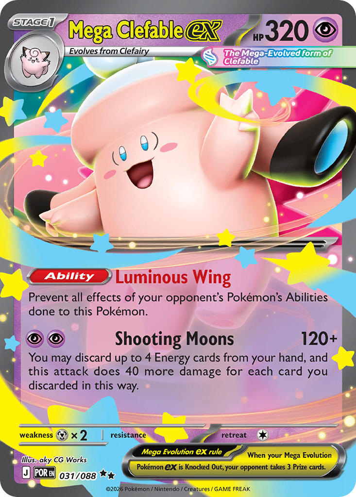 Mega Clefable ex - 031/088 (POR) Double Rare