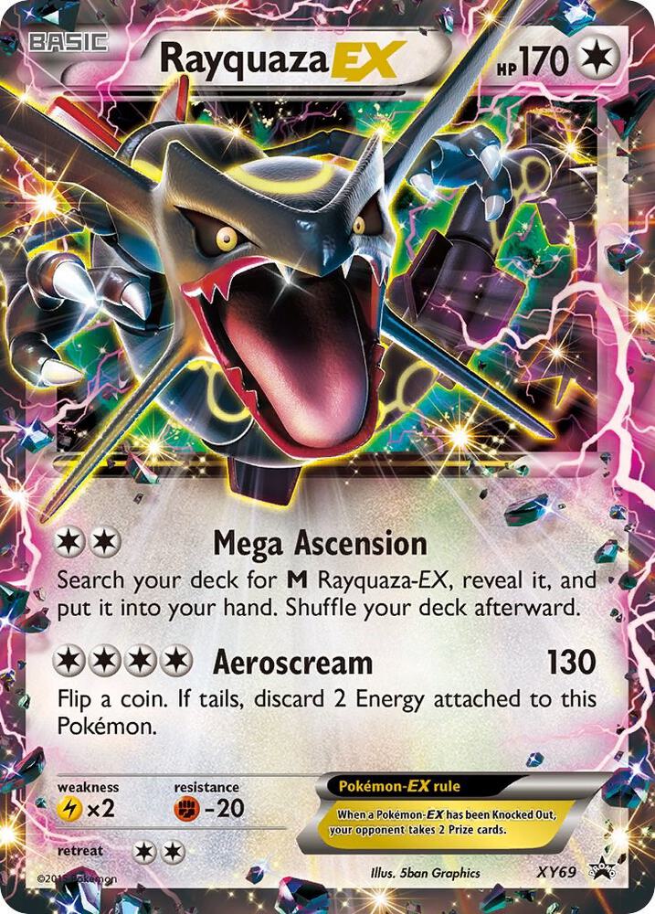 Rayquaza EX (Shiny) - XY69 (XY:PR) Promo - Damaged Holofoil