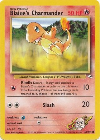 Blaine's Charmander - 61/132 (G1) Common Unlimited