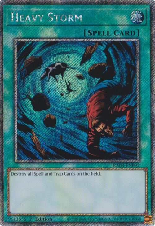 Heavy Storm (RA03-EN092) Platinum Secret Rare - Near Mint 1st Edition