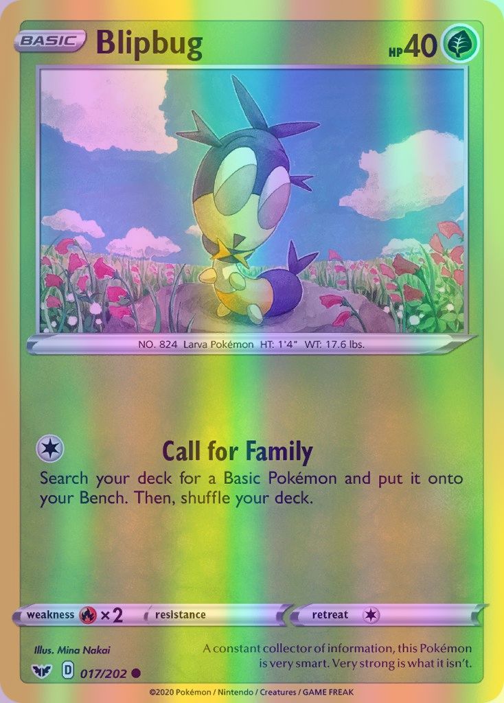 Blipbug - 017/202 (SWSH01) Common - Near Mint Reverse Holofoil