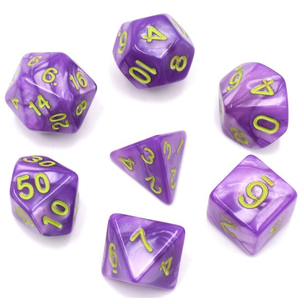 HDP-24: Pearl - Light Purple (Green Font) Poly Set (7)